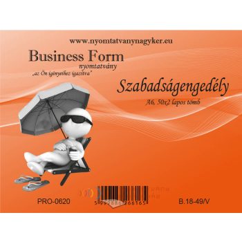 Szabadságengedély A6 50x2pld B.18-49 nyomtatvány