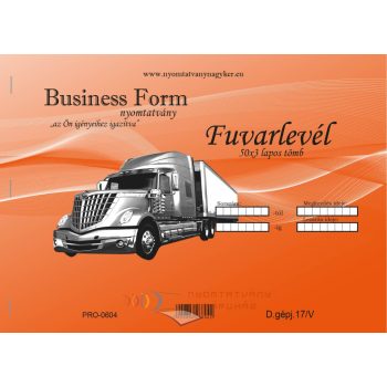 Fuvarlevél 50x3 lapos A4 fekvő -D.gépj.17/V