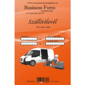Szállítólevél 50×3pld A5 nyomtatvány B.10-70/V/3