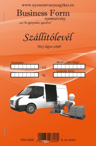 Szállítólevél 50×3pld A5 nyomtatvány B.10-70/V/3