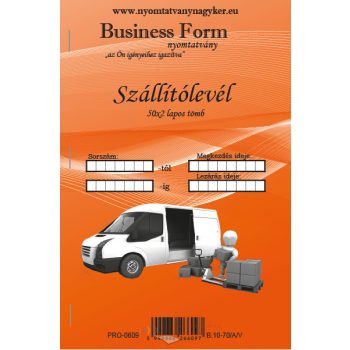 Szállítólevél 50x2pld A5 nyomtatvány  B.10-70/V/2