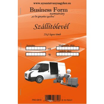 Szállítólevél 25x3pld A5 nyomtatvány