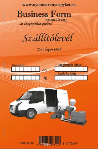 Szállítólevél 25x3pld A5 nyomtatvány