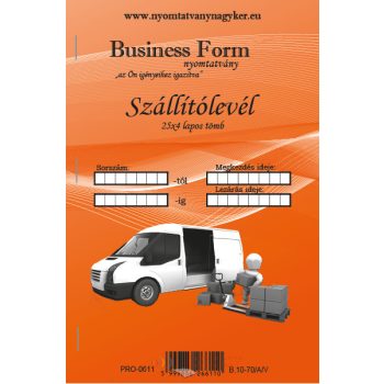 Szállítólevél 25x4pld A5 nyomtatvány  B.10-70/V/4