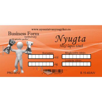 Nyugta egysoros 50x2pld B.15-40/V