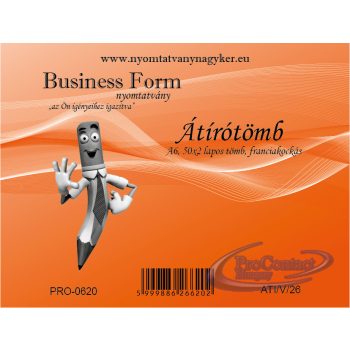 Átírótömb A/6 50x2 francia kockás