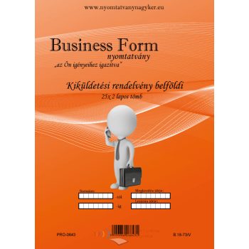 Kiküldetési rendelvény belföldi A4 25x2 lapos B.18-73/V