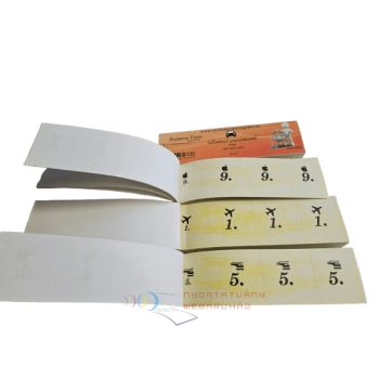 Ellenörző sorszámtömb 100 lapos (sárga) tombola 