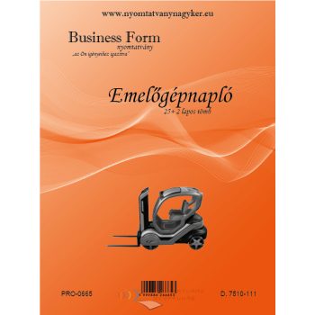 Emelőgépnapló A4 25+2 lapos  D.7570-111