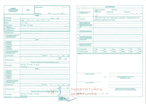 Jegyzőkönyv születés bejelentéséről 2 lapos A3 C.0243-69/2022.r.sz.