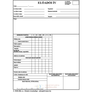 Előadói ív A3 -  A4 -re hajtva 4 oldalas - C.5230-182