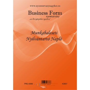 Munkabaleseti nyílvántartó napló A4