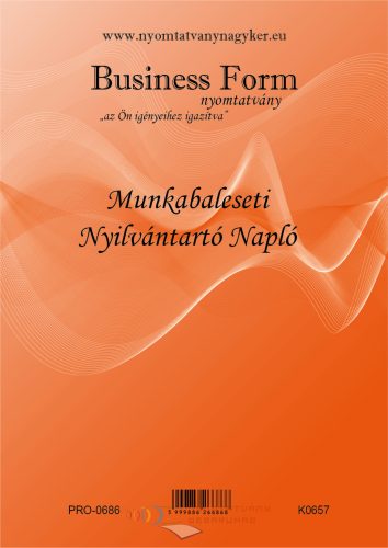 Munkabaleseti nyílvántartó napló A4