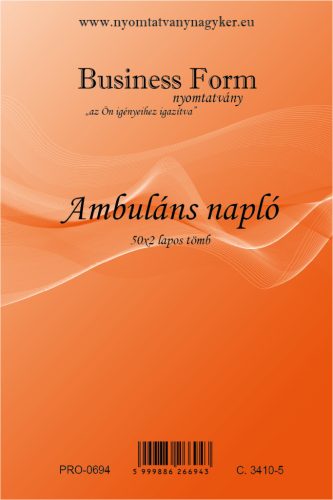 Ambuláns napló A5 50x2 C.3410-5