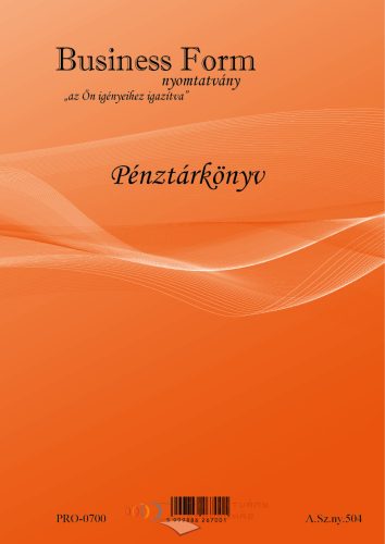 Pénztárkönyv A/4 50 lapos nyomtatvány T.504