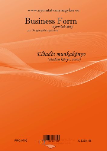 Előadói munkakönyv A4 C.5230-58
