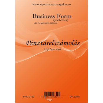 Pénztárelszámolás A5 25x2 lapos - NF-200/d