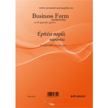   Építési napló 25x2 lapos +9 db 2 lapos garnitúra B.ÉTI.820/ÚJ/V/2