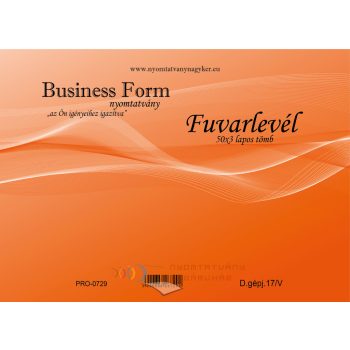   Fuvarlevél 50x3 lapos A4 fekvő -D.gépj.17/V  - díjszámítás részletezővel